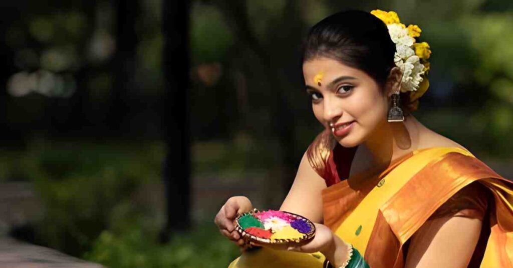 Basant Panchami Yellow Saree